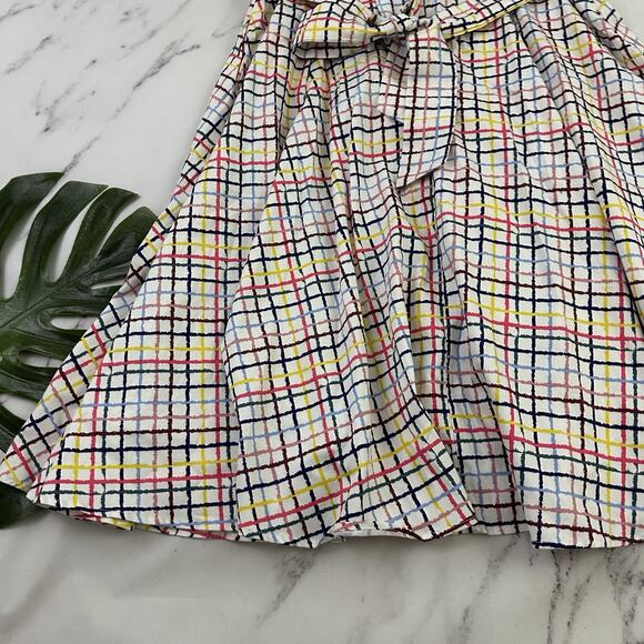 Modcloth Collectif Womens Retro Midi Dress Size 16 US White Rainbow Plaid Pocket - Picture 15 of 15